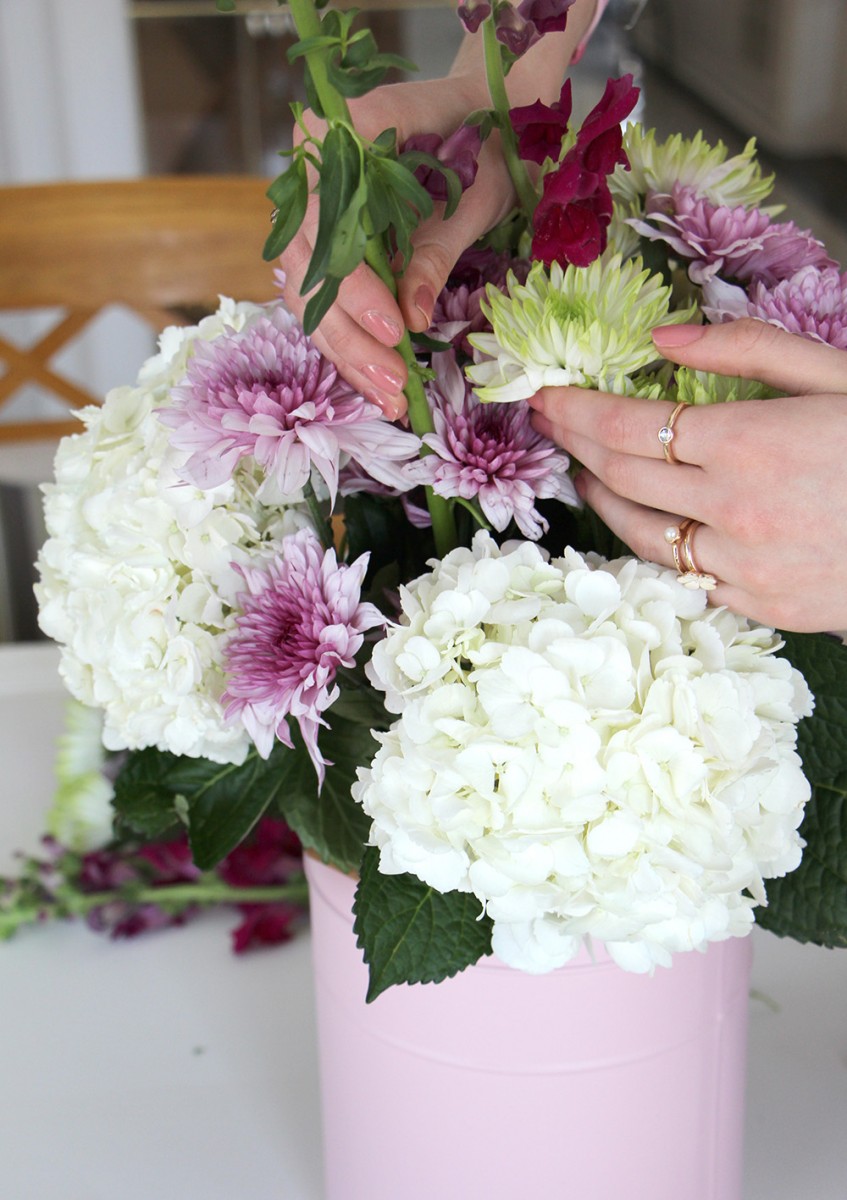 Step Six: Mother's Day Floral Arrangement